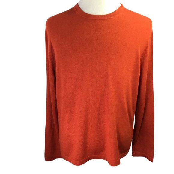 Banana Republic Silk Cashmere Sweater Men's Large Crewneck Pullover Long Sleeve - Picture 2 of 8